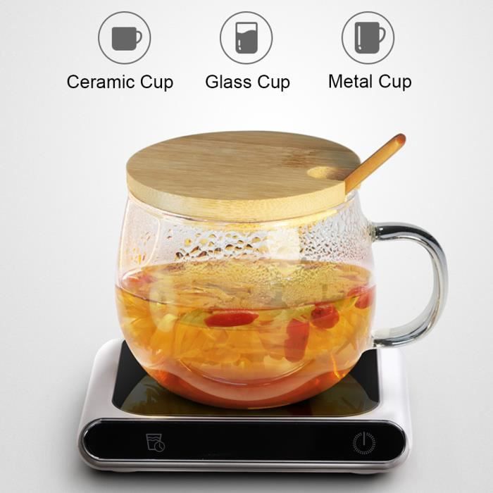 Réchauffeur tapis chauffant tasse de lait alimenté par USB 55 Adjust Réglage température constante à 3 niveaux-ZAT