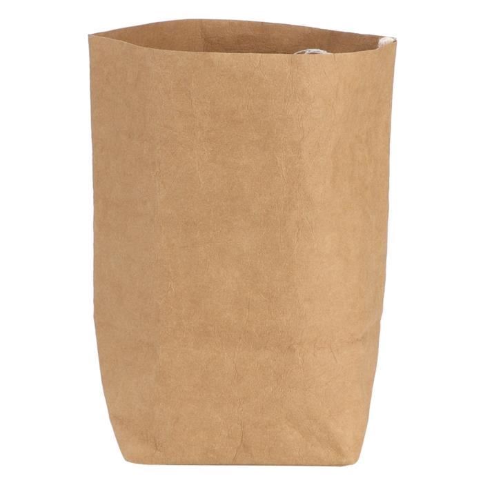 Garosa sac recyclable Sac de rangement multifonctionnel Sac de papier brun recyclable épais lavable avec grande capacité (M)