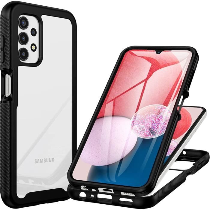 Coque Samsung A13 4G Antichoc avec Protection écran 360 Degrés Full Body Protection Robuste Double Face TransparentAY