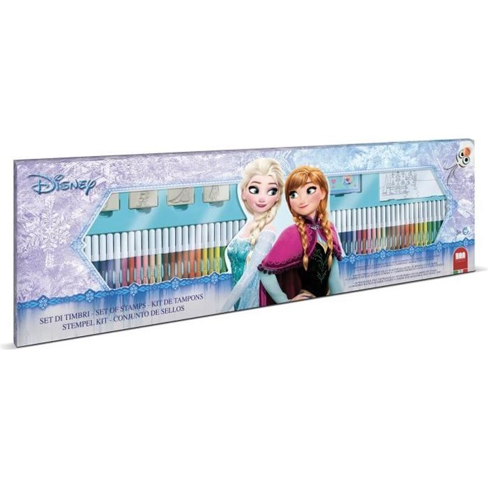 MULTIPRINT Coffret Frozen - 4 tampons et 60 feutres Giotto