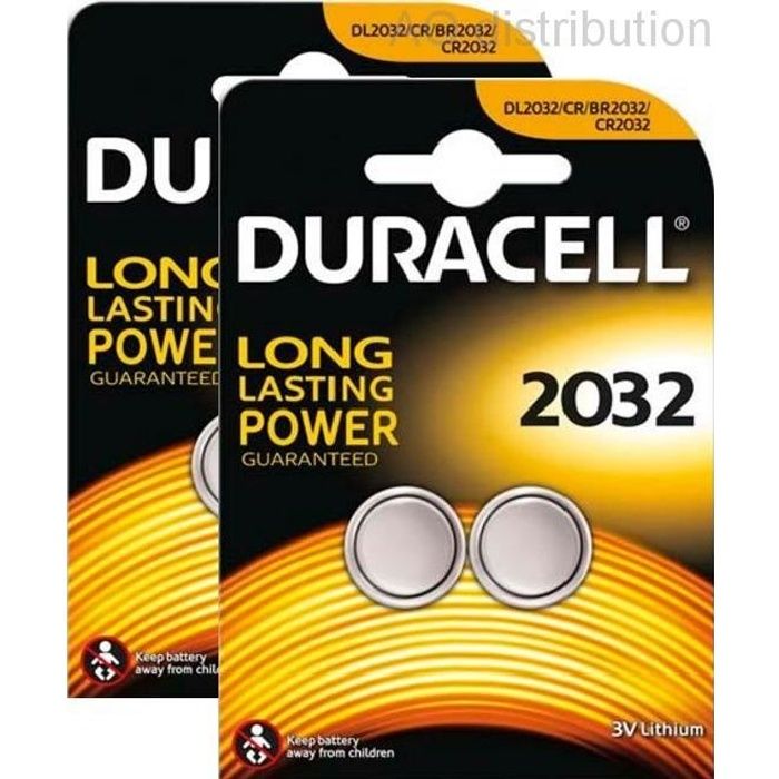 4 Piles CR2032- DL2032 DURACELL 3V LITHIUM