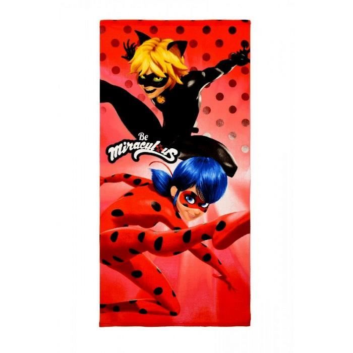 Drap de plage Ladybug serviette de bain Miraculous 100% Microfibre 140x70 cm