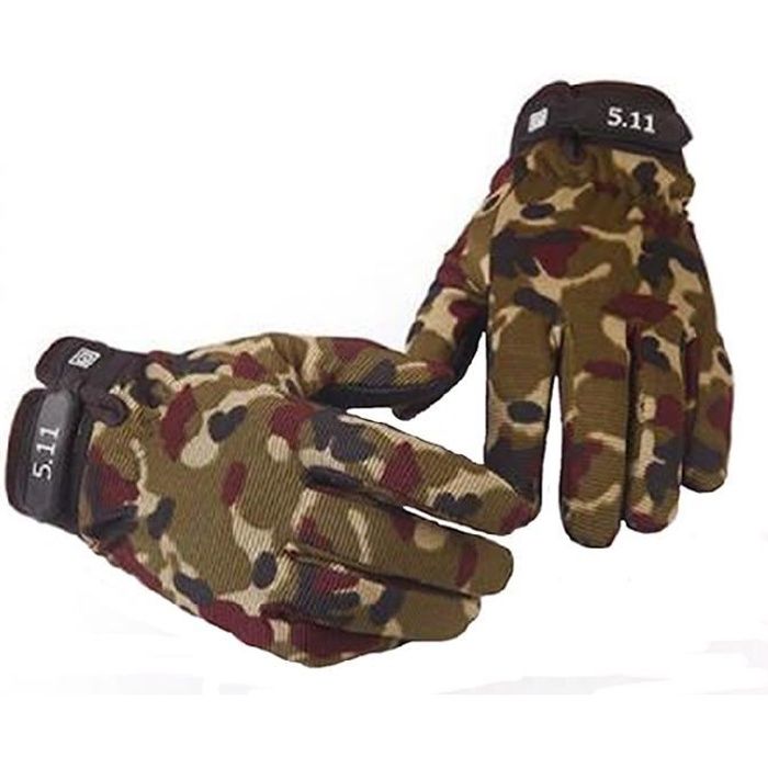 PAIRE DE GANTS 5.11 TACTICAL SERIES CAMOUFLAGE AVEC PAUME ANTI-DERAPANTE