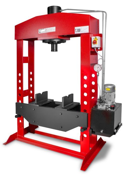 Presse hydraulique d'atelier motorisée 100 t MW-Tools AGMCPM100