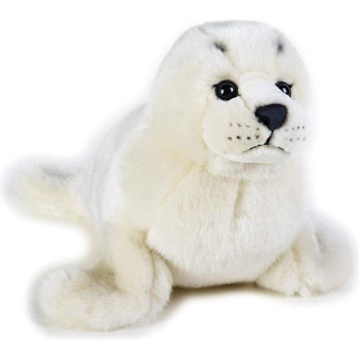 National Geographic peluche phoque junior 34 cm en peluche blanche