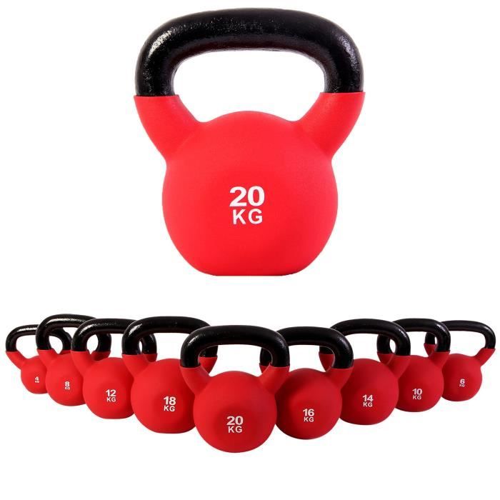 Kettlebell néoprène + Affiche d´entrainement /Poids: (20 kg)