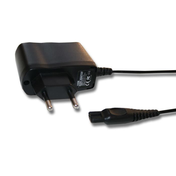 Chargeur 220 V (15V-0,4A) pour rasoir Philips RQ-Serie, par exemple: RQ1050, RQ1090, RQ1180, RQ1260. Remplace: HQ8505, CRP136.