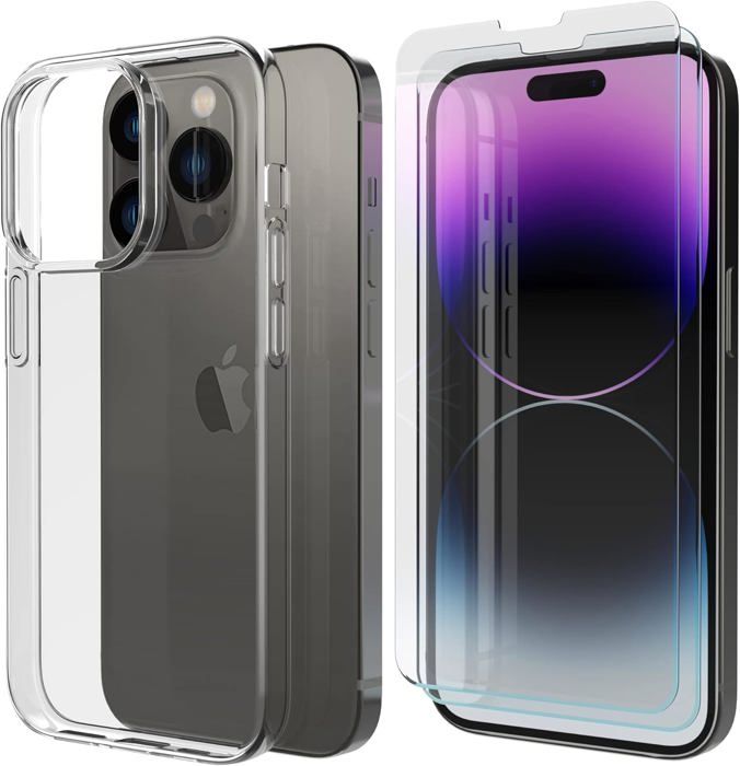 Protection écran En Verre Trempé Pour IPhone 14 Pro Max – 2 Pièces – Ultra-résistant Et Facile à Poser