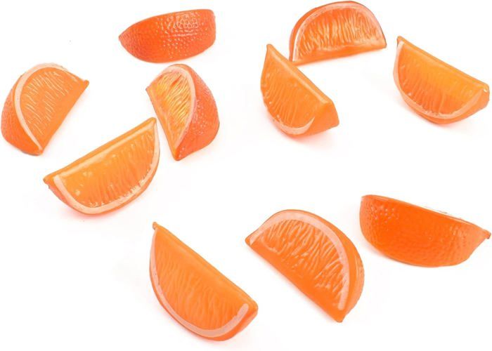 10 Pcs Faux Citron Tranche Fruit Artificiel Très Simulation Modèle