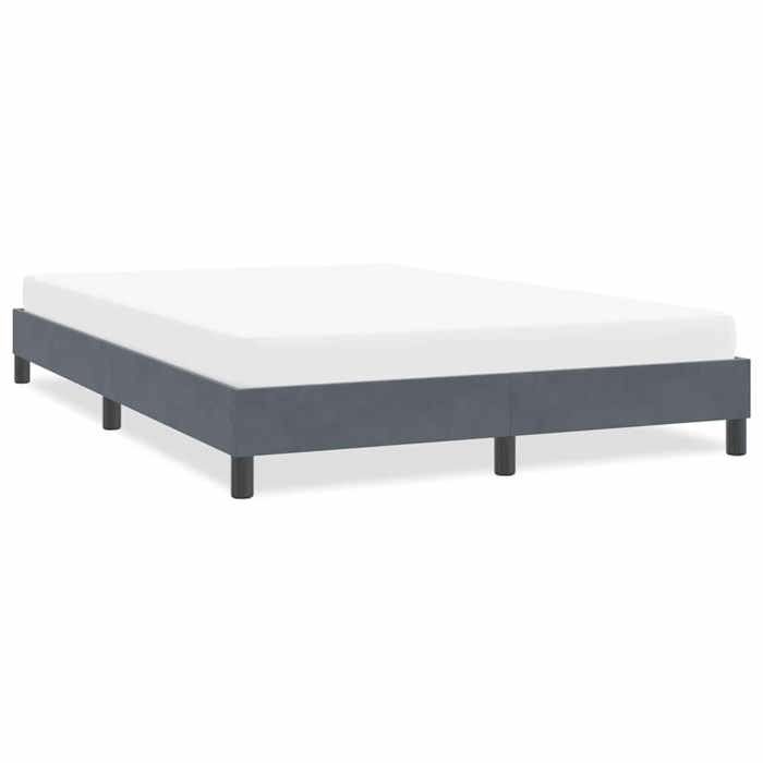 vidaXL Cadre de lit sans matelas gris foncé 160x220 cm velours 4101410