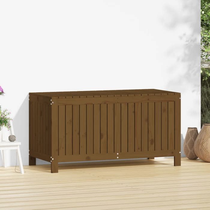 Boîte De Jardin | Coffre De Rangement Noir 101x50,5x46,5 Cm Bois Massif De Pin CFW170776 | Leroy