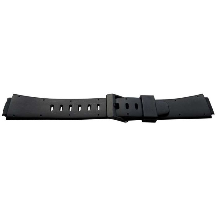 Bracelet montre - MY-MONTRE - pour Casio 311A2/W90/W91 - 15mm - Polyuréthane (PU) - Boucle noire