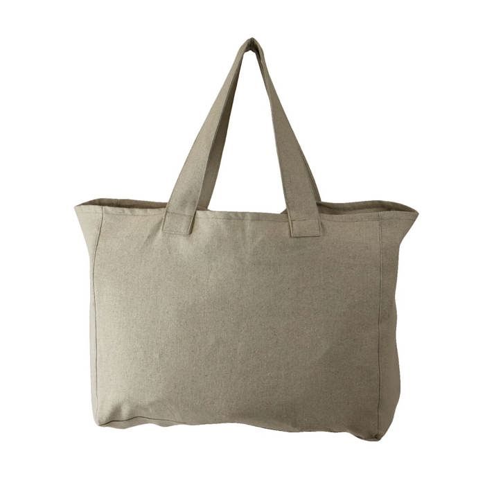 Sac cabas en tissu 100% lin naturel LINELLE Beige 43x40