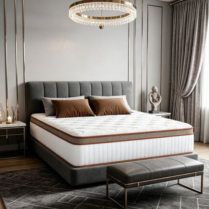 Matelas - YIDATONG - Matelas Hybride - 140x200 - Ép. 28 cm - Ressorts ensachés
