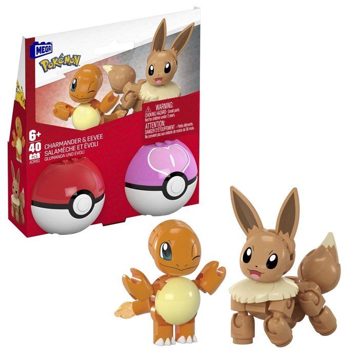 Bloc de construction Pokémon Salamèche avec Pokéball - Carte Pokemon Rare