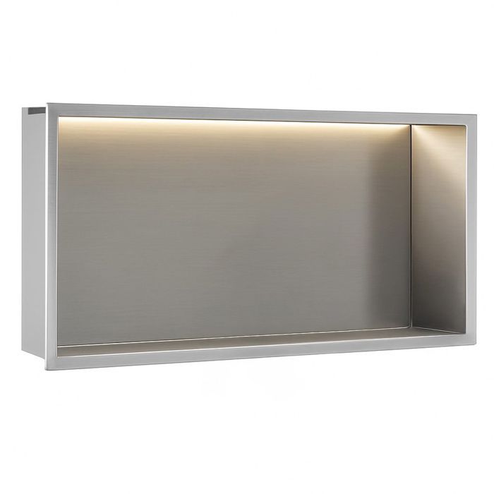Niche De Salle De Bain Étagère De Salle De Bain Acier Brossé 10 X 60 X 30 Cm Niche De Salle De Bain Étagère De Salle De Bain Acier Brossé 10 X 60 X 30 Cm
