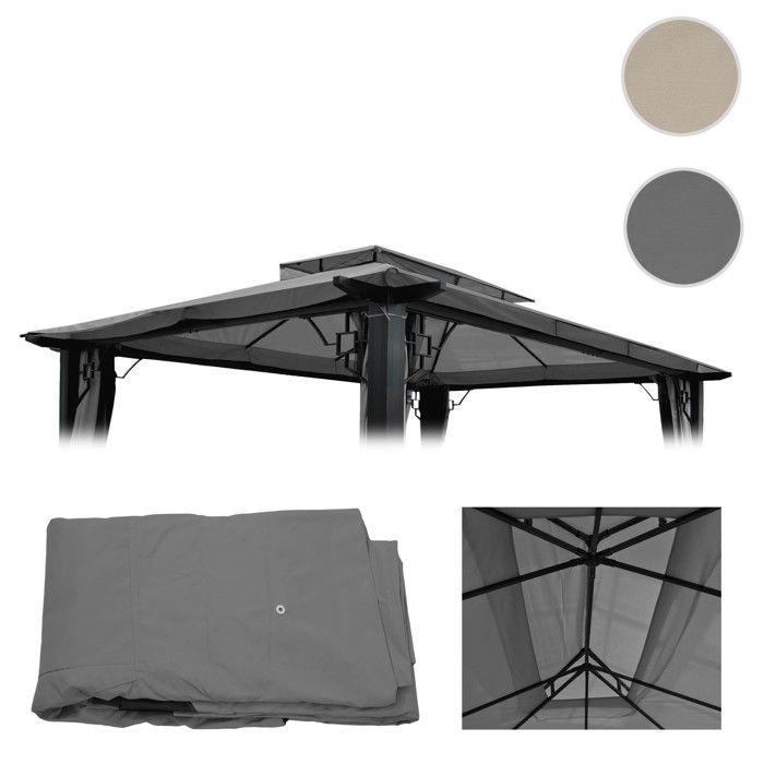 Enveloppe de rechange pour toit de pergola / kiosque Mira ~ crème