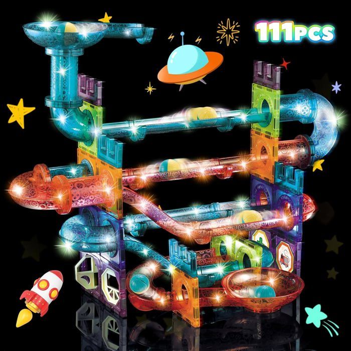 Blocs de construction magnétiques - SWROSE -Magnétiques 111 Pièces, Jeu
