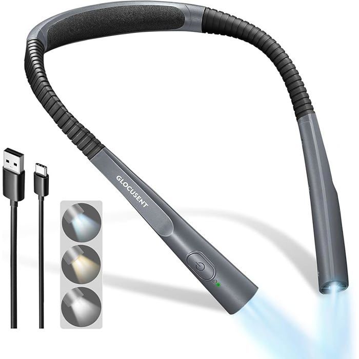 Lampe de lecture cou gris foncé LED - Minuterie 30min 3 couleurs LAMPE A POSER