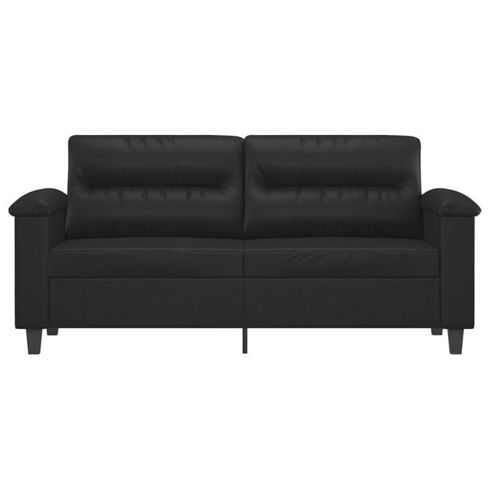 Canapé 2 places en similicuir - MANGO - Noir - 140 cm - Similicuir - 170x77x80 cm - Cadre en métal - Sièges rembourrés Canapé 2 places en similicuir - MANGO - Noir - 140 cm - Similicuir - 170x77x80 cm - Cadre en métal - Sièges rembourrés