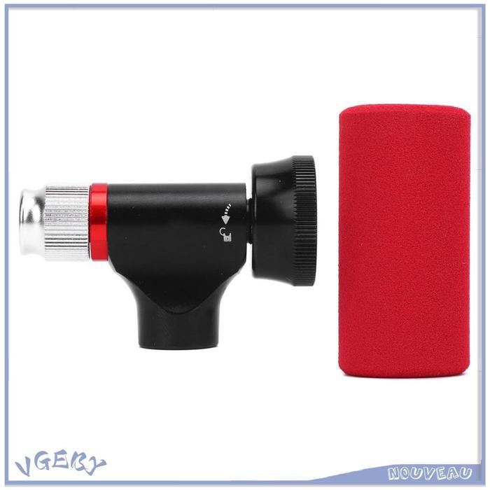 Granite Punk Gonfleur CO2 Presta Avec Manchon Silicone - Pour Cartouches 25g, Fixation Porte-Bidon VTT