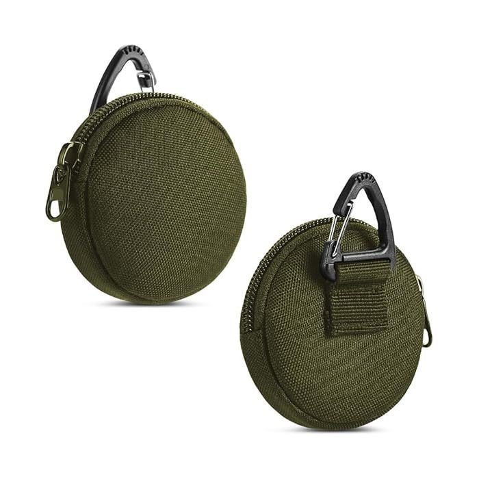 Pochette à monnaie - EDC vert - Nylon 900D - Ø7 5 cm - Accrochable