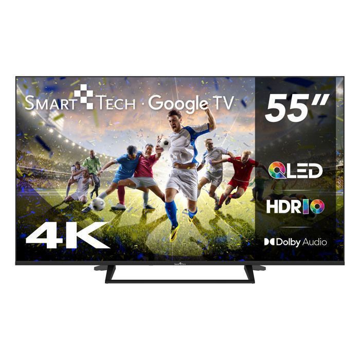 SMART TECH TV QLED 4K UHD 55' (139 cm) 55QG06K Google TV- 4xHDMI - 2xUSB - HDR10 - MEMC - Dolby Digital Plus