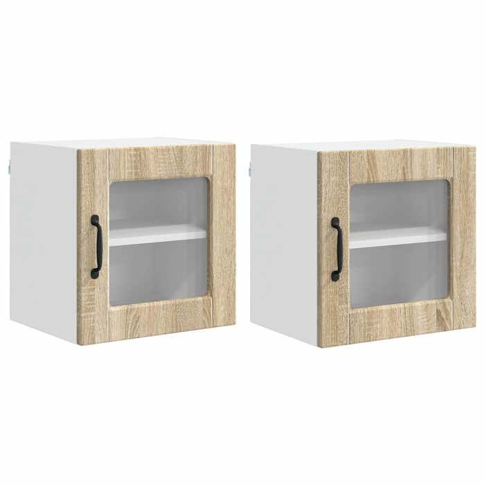 En solde Cabinet de cuisine 2 pcs UU buffet cuisine moderne Chêne Sonoma 40x31x40 cm A178