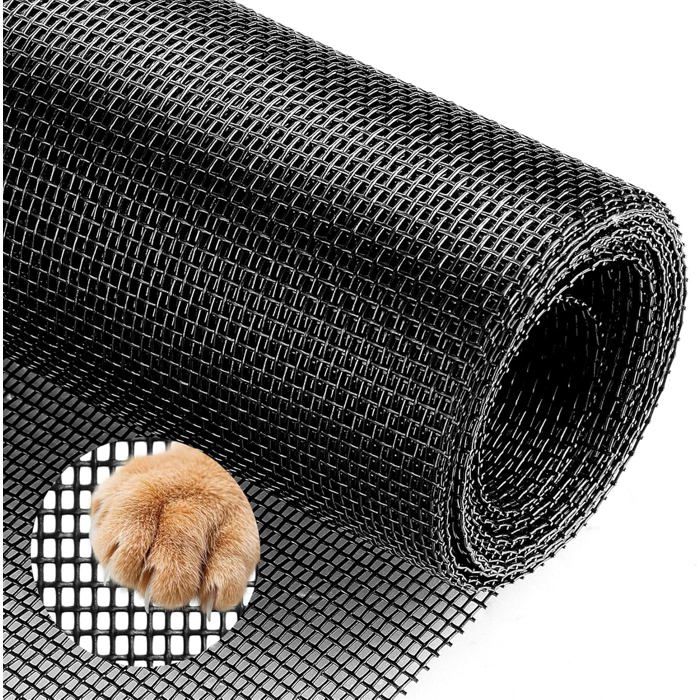 Grille de protection pour chats 122X255M - Écran pour animaux de compagnie - Porte anti-insectes - Protection des fenêtres
