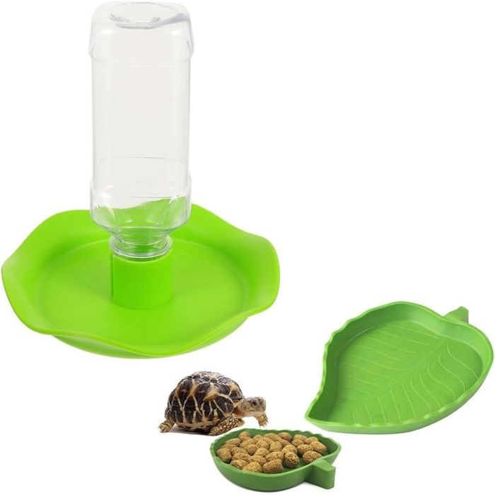 Lot de 2 Distributeurs Eau pour Reptiles Tortues & Petits Animaux – Pratique et Stable