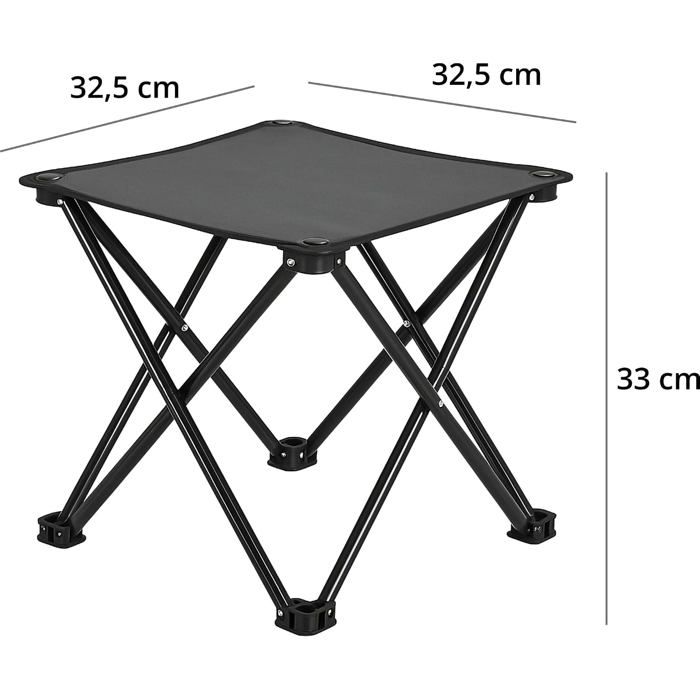 Tabouret portable JeiibrZui - Taille L - 1 pièce multifonctionnel - Kaki - Tabouret pliant léger pour le camping la rando 0I082601