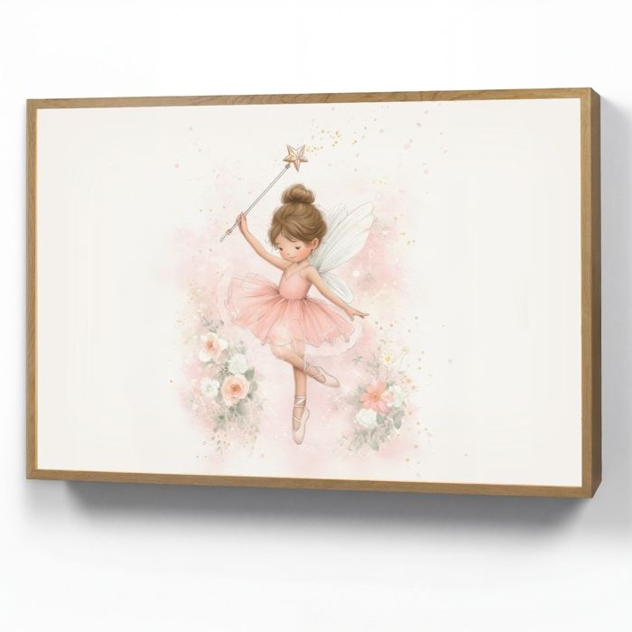 Applique Murale LED - Lampe de Chevet Murale Design - Motif Ballerine - Fée - Fleurs - Rose 100x70 cm Couleur Rose - OnlyWow