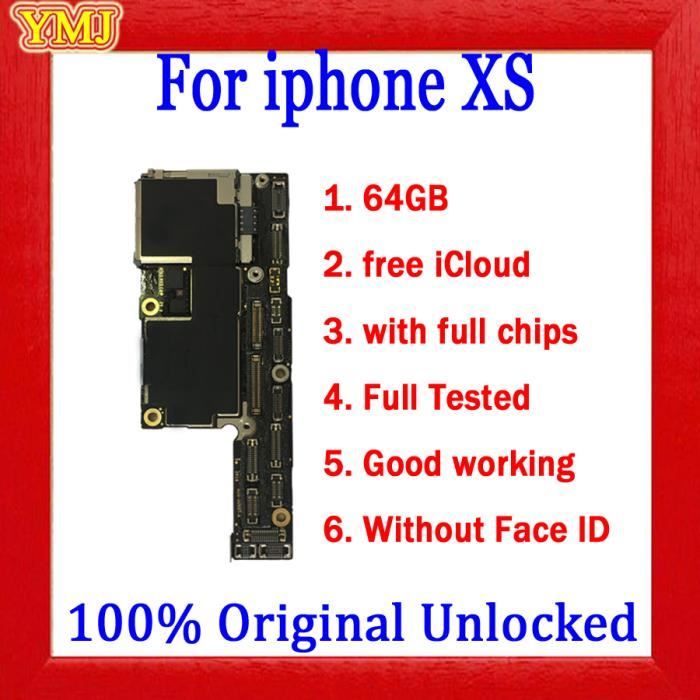 Carte Mère IPhone XS 64 Go Débloquée Avec Face ID (occasion, Testée OK)