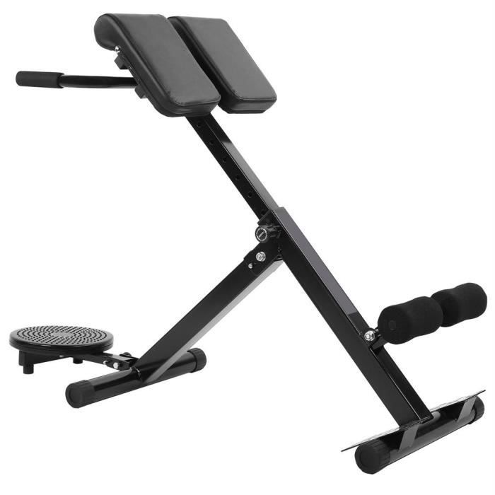 Chaise Romaine Réglable Hyperextension - Banc Musculation Dos, Abdominaux - Charge Max 100 Kg