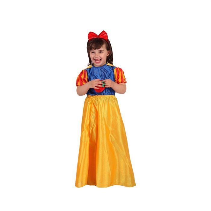 déguisement princesse des neiges - atosa - 5-6 ans - orange et bleu - polyester