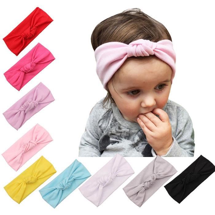 Chaud pour bébé mignon enfants Bow Bandeau Turban Noeud Lapin Bandeau Coiffure Chaud pour bébé mignon enfants Bow Bandeau Turban Noeud Lapin Bandeau Coiffure