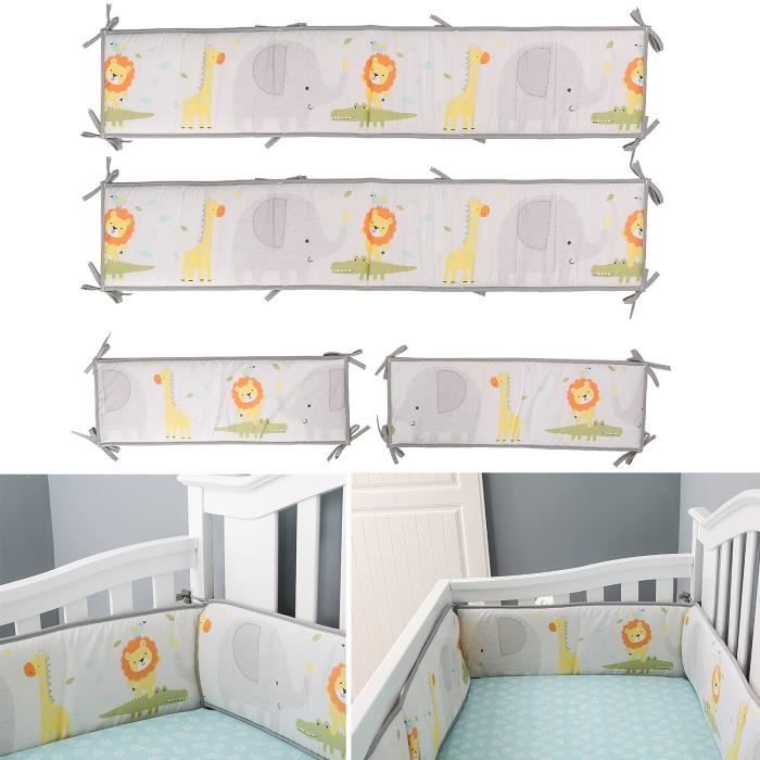 Tour de lit pour bébé 100 % coton 130 cm 