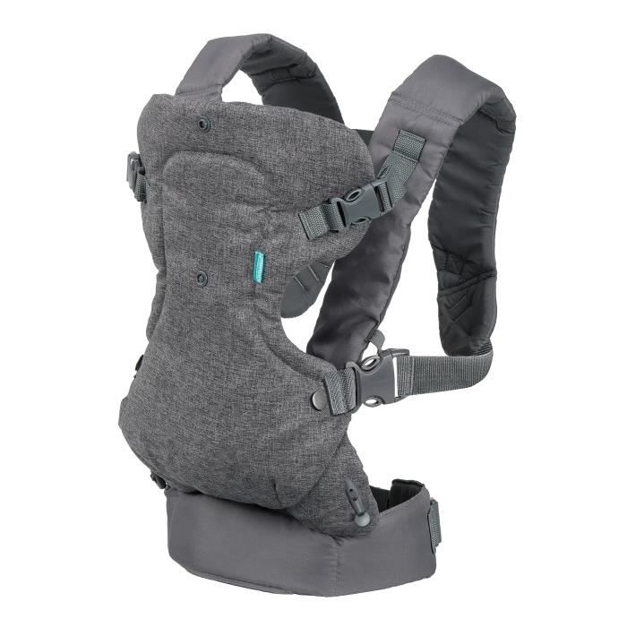 Porte bébé Flip ergonomique 4 en 1 gris - INFANTINO - Flip ergonomique 4 en 1 - Polyester - De 3,6 à