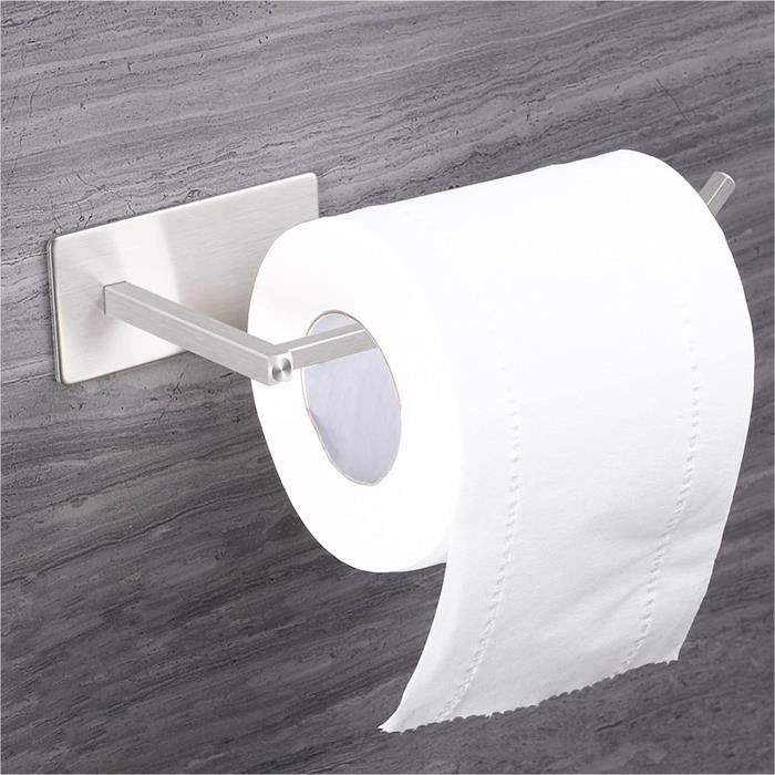 ECENCE Porte Papier Toilette Adhésif Acier Inox 304 - Support Brossé Sans Perçage