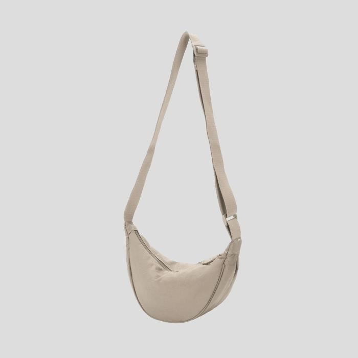 Sacoche Bandoulière Femme Couleur Nude Avec Cloutage Or - Style Urbain En Simili Cuir Camel
