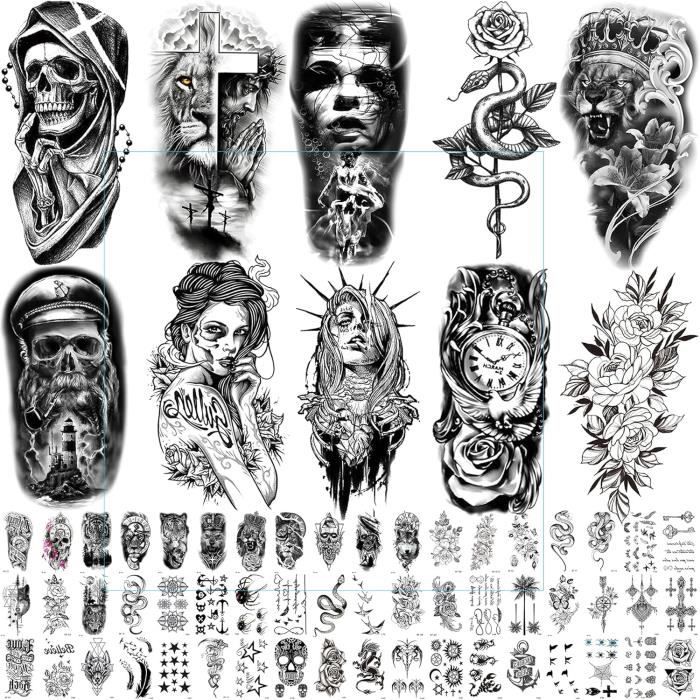 Tatouage Temporaire Jul - Durée 2 Semaines - Résistant à L’eau - Encre Végétale Naturelle - Certifié UE