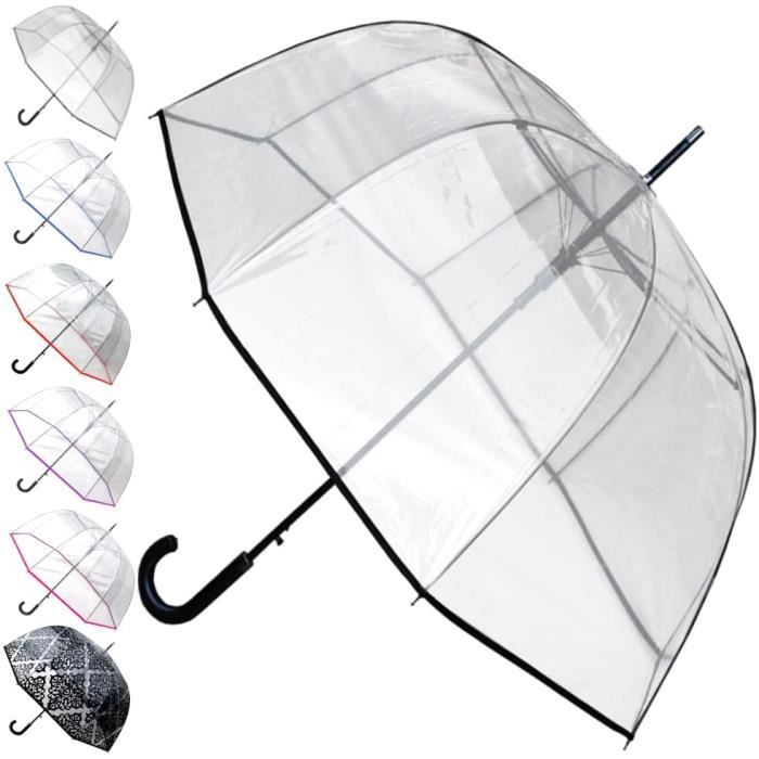 Jiakalamo Parapluie Transparent Résistant Au Vent Ouverture Automatique - Parapluie Pliable Pour Mariages Et Quotidien