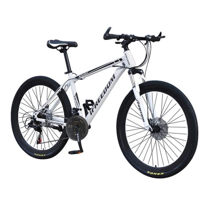 VTT Pliable Adulte 26 Pouces ROGONPDK - 21 Vitesses, Fourche Suspension, Pneus Larges, Charge 130 Kg