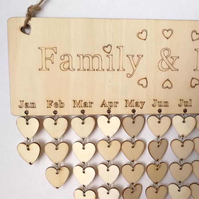 Panneau De Rappel D Anniversaire En Bois Plaque De Pli De Bouleau Sign Family Friends Diy Calendar Jjzs 3255 Achat Vente Memo Ardoise Murale Cdiscount