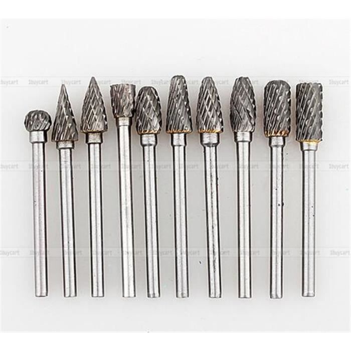6 mm Tige en carbure de tungstène Point Burr Die Meuleuse Tige Rotary Perceuse Embouts UK
