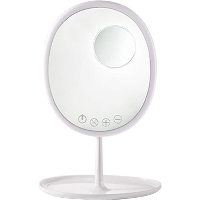 Miroir De Courtoisie LED Pour Pare-soleil – Grossissement X20 – 3 Couleurs De Lumière – Rechargeable USB-C