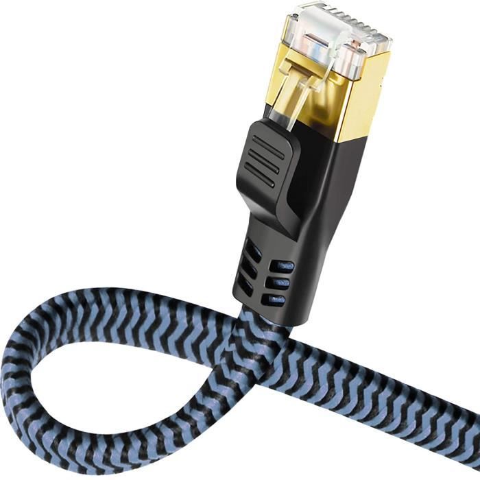 Cat 8 Plat RJ45 Réseau Haut Débit Cable 5m Haut Débit