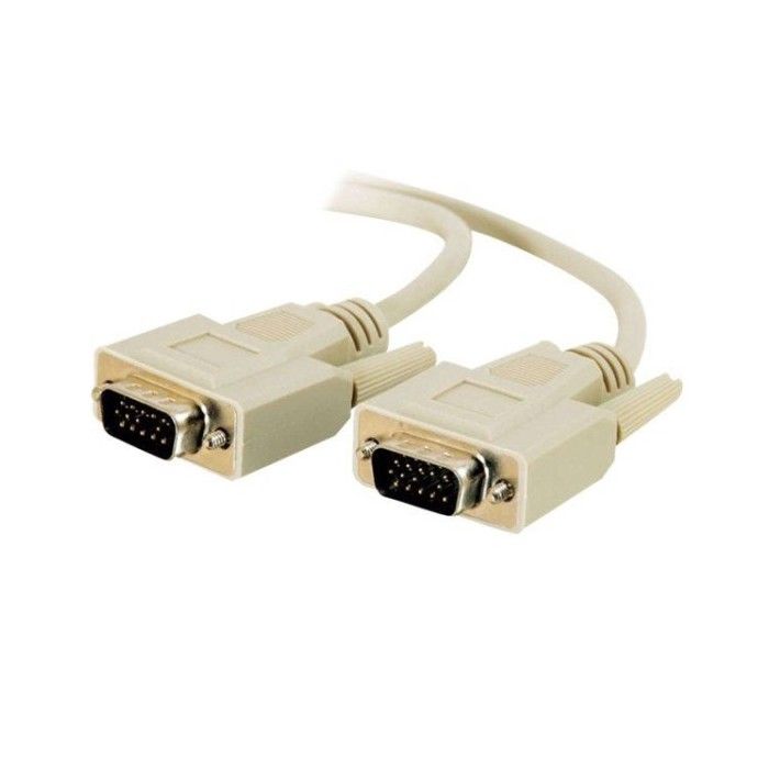 Câble Vga Male Male Câble VGA/SVGA Mâle-mâle 3 Pieds (0.9m) – Pour Moniteur, TV, Projecteur – 4x Blindé – Neuf Câble Vidéo Court 90 Cm
