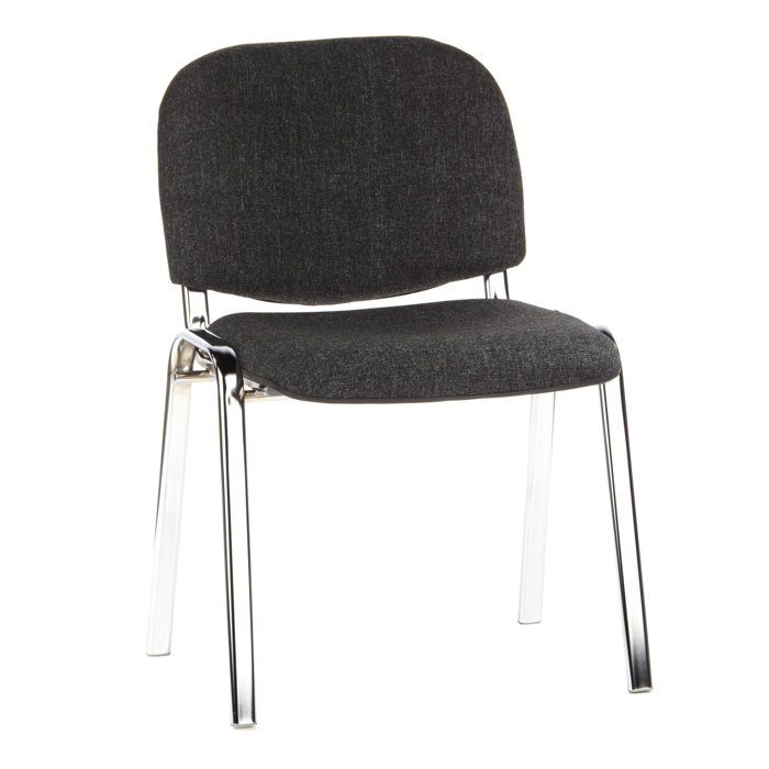 Chaise à quatre pieds - hjh OFFICE - XT 600 C - Anthracite - Tissu Chaise à quatre pieds - hjh OFFICE - XT 600 C - Anthracite - Tissu