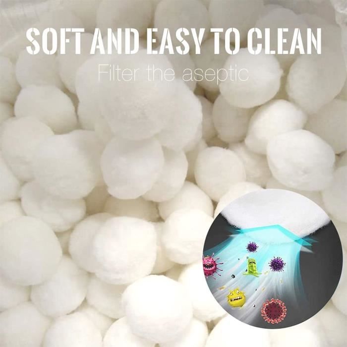 Boules Filtrantes Pour Piscine - 700g, Remplace 25kg De Sable, Lavable, Pour Filtre à Sable, Polyéthylène